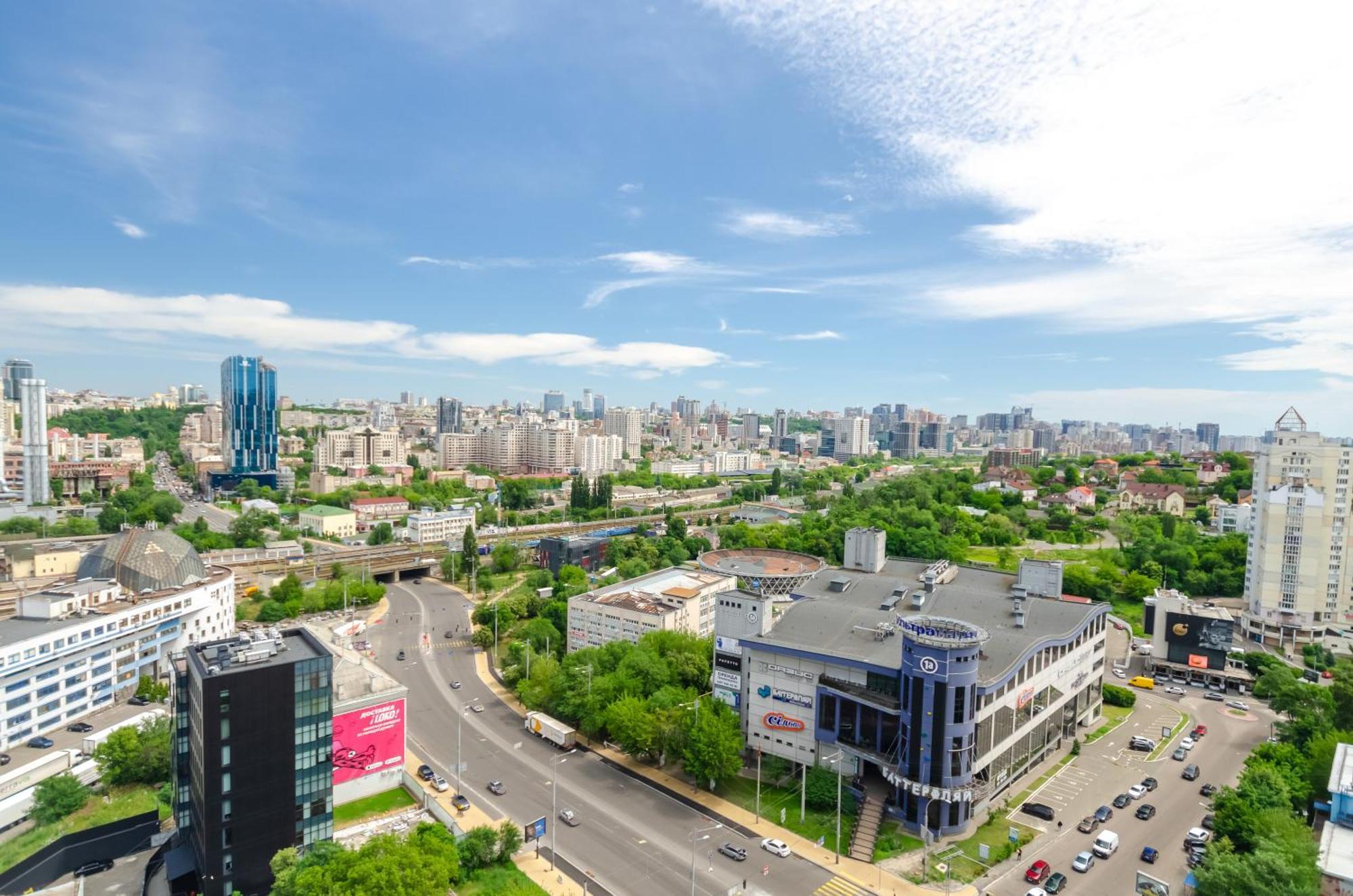 Petrovdom 205-206 Panoramic City View Apartments At Rc Kvartet, Central Railway Station Kiev Buitenkant foto