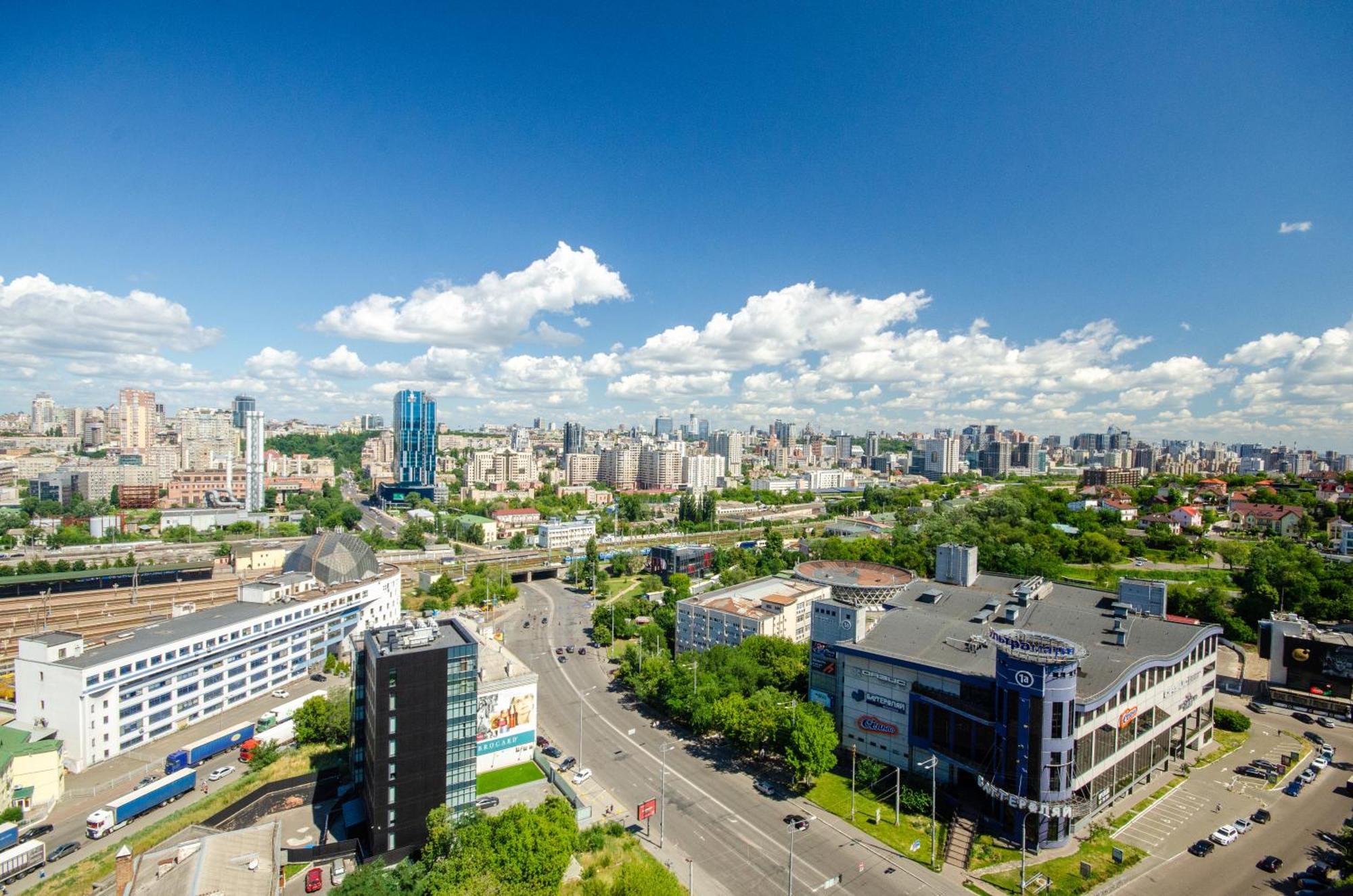 Petrovdom 205-206 Panoramic City View Apartments At Rc Kvartet, Central Railway Station Kiev Buitenkant foto