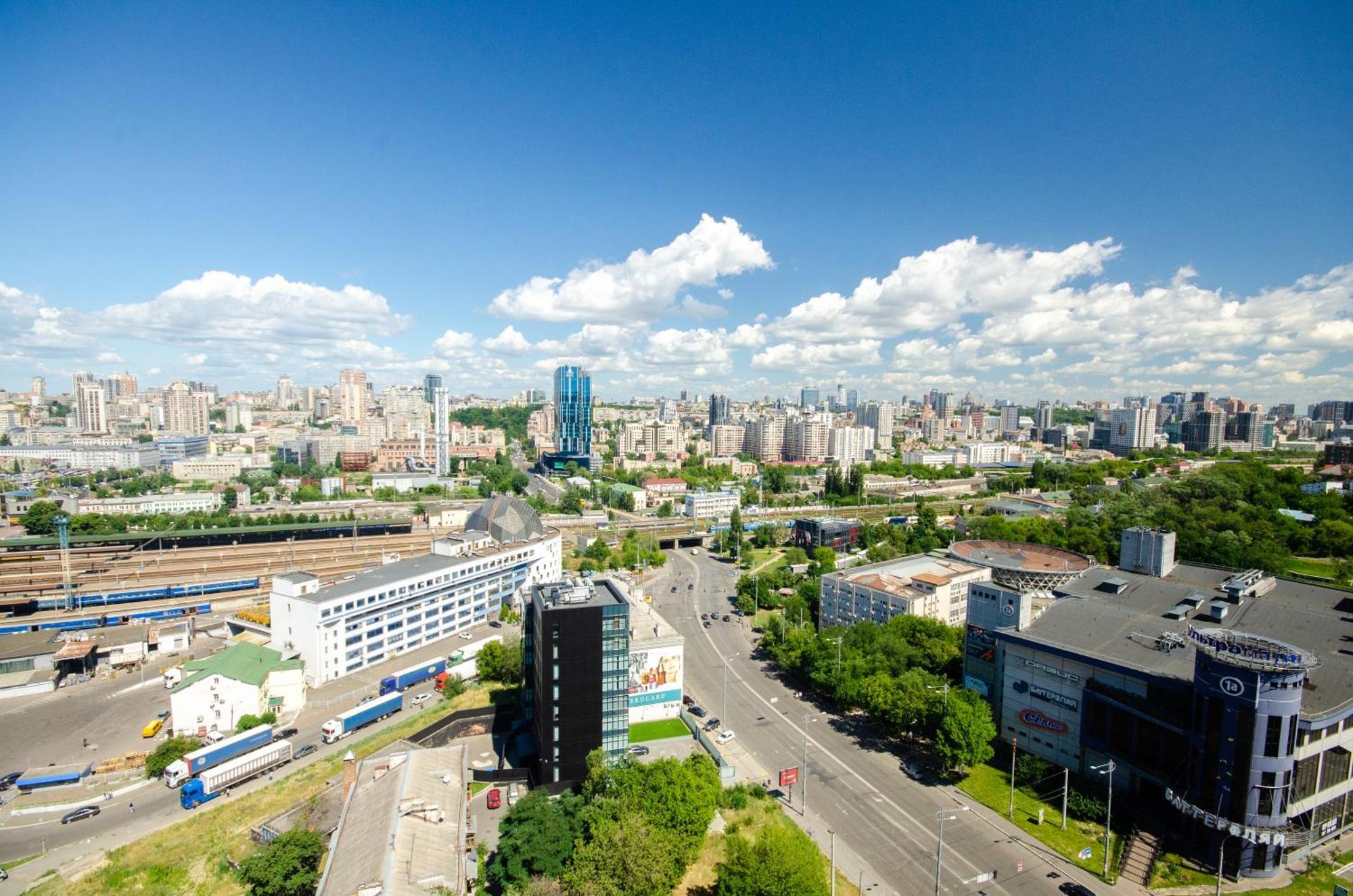 Petrovdom 205-206 Panoramic City View Apartments At Rc Kvartet, Central Railway Station Kiev Buitenkant foto